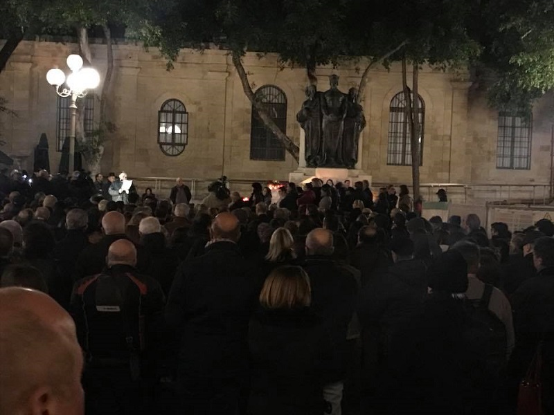 candlelight vigil daphne caruana galizia 16 feb 2018