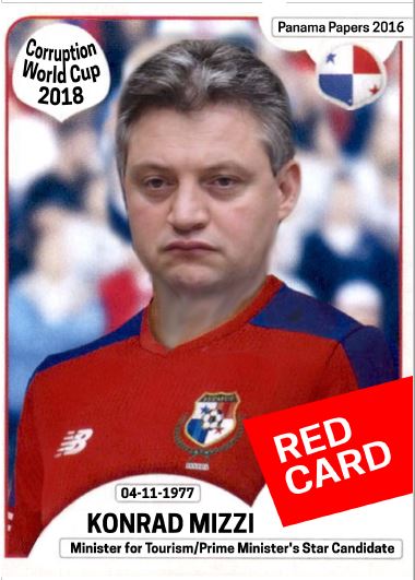 Konrad red card