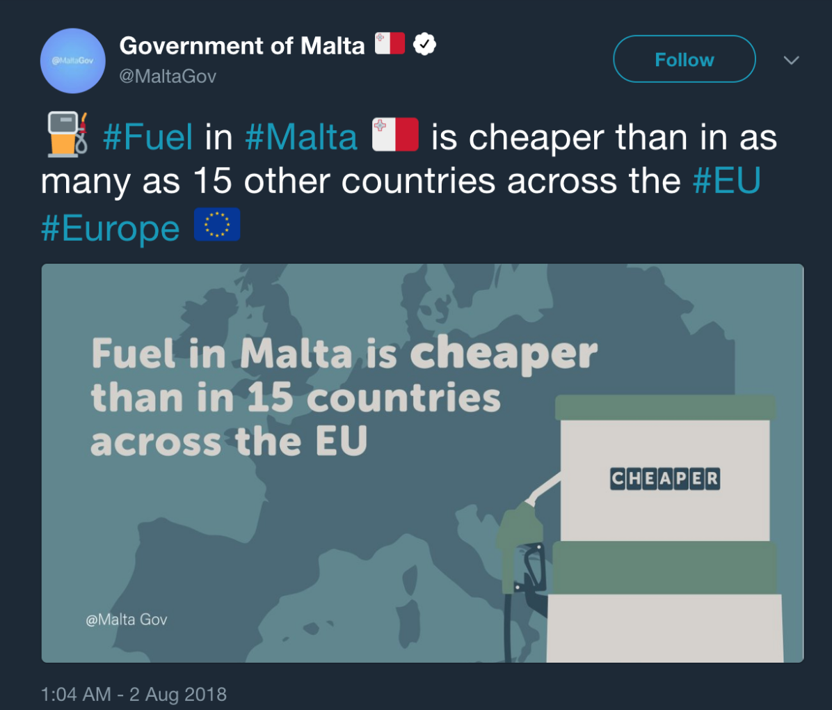 Infographic lie Malta government