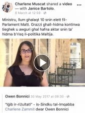 charlene zammit promoting Owen Bonnici