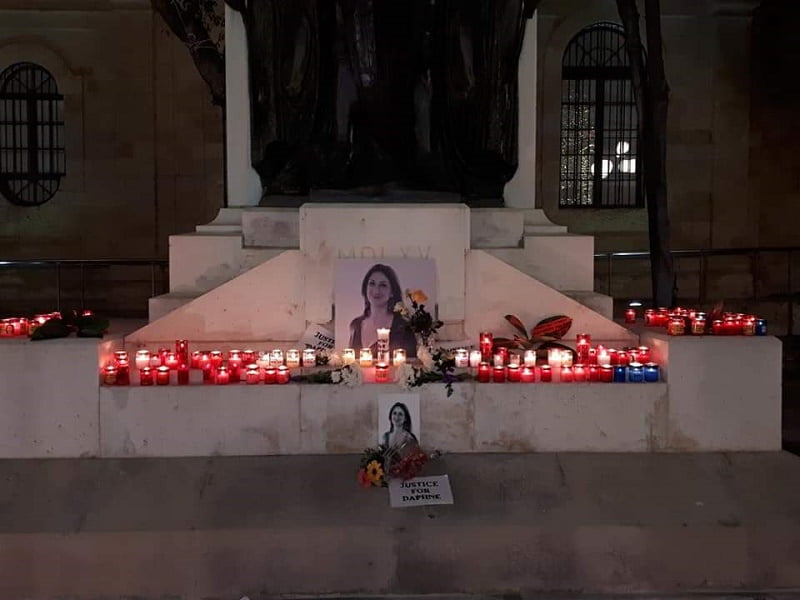 Daphne Caruana Galizia protest memorial 14 months