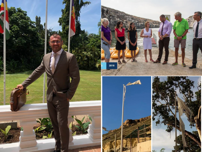 Kristijan Curavic in Seychelles and Gozo, Malta, and the resulting White Flags. 
