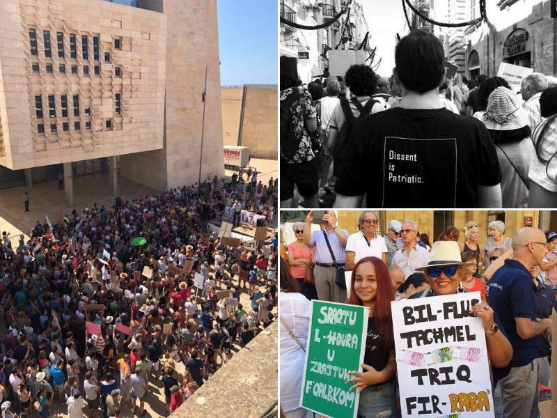 Valletta Sept 2019 protest
