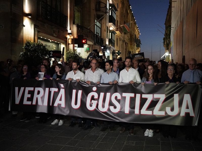 Citizens fill Republic Street calling for justice for Daphne Caruana ...