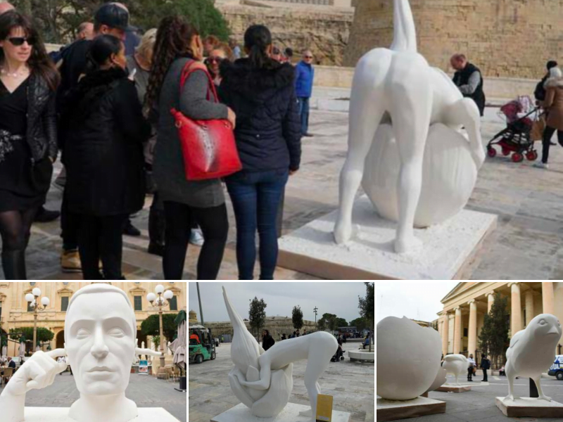 The 'art' pieces by Ikona placed around the capital city, Valletta, during the European Capital of Culture. 
