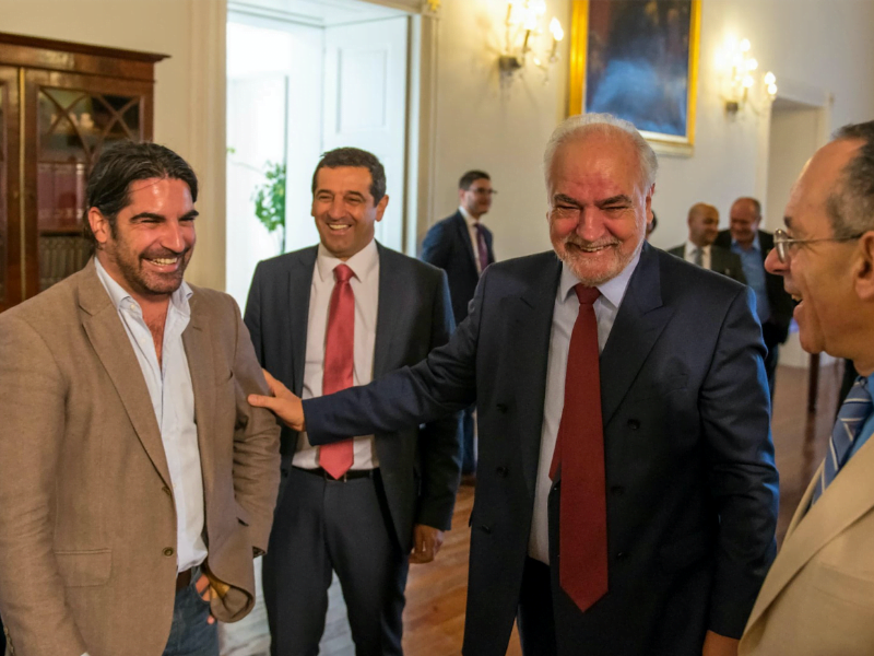 Xandru Grech with his father Louis Grech, who was Deputy Prime Minister until June, 2017.