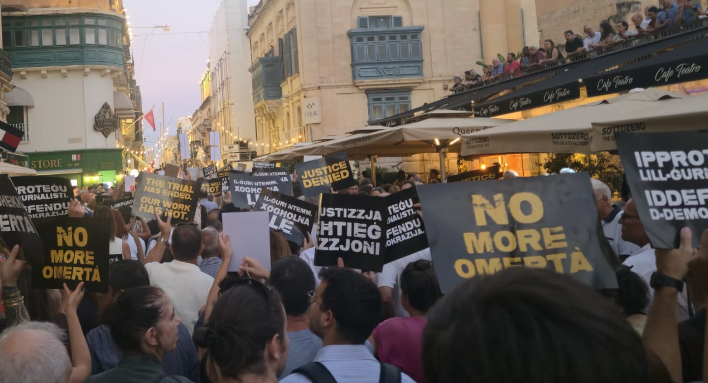 Thousands of people call for justice for Daphne